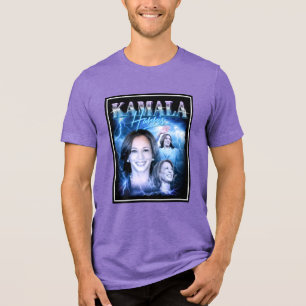 Kamala Harris Retro 90s Style Tri-Blend Shirt