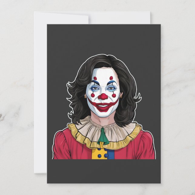 Kamala Harris Spooky Halloween Clown Election 2024 Save The Date (Front)