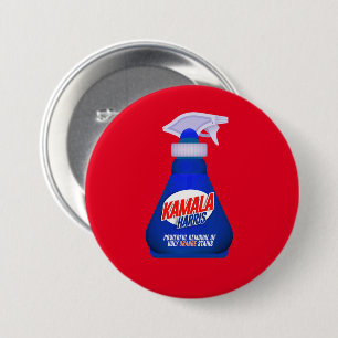 Kamala Harris Spray Away Orange Stains 7.5 Cm Round Badge