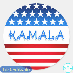 Kamala Harris Supporter Volunteers Democrats SWAG Classic Round Sticker