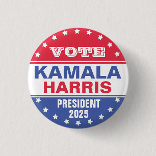 Kamala Harris Template for Elections 3 Cm Round Badge