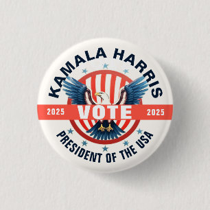 Kamala Harris Template for Elections 3 Cm Round Badge