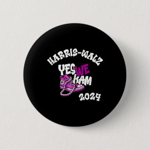 Kamala Harris Tim W 2024 yes We Kam Purple White T 6 Cm Round Badge