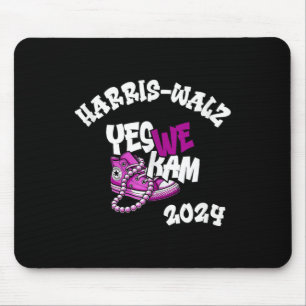 Kamala Harris Tim W 2024 yes We Kam Purple White T Mouse Pad