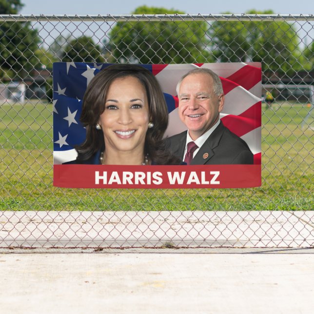 Kamala Harris Tim Walz 2024 Banner (Insitu)