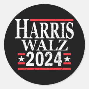 Kamala Harris Tim Walz 2024  Classic Round Sticker
