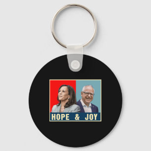 Kamala Harris Tim Walz 2024 Hope And Joy Key Ring