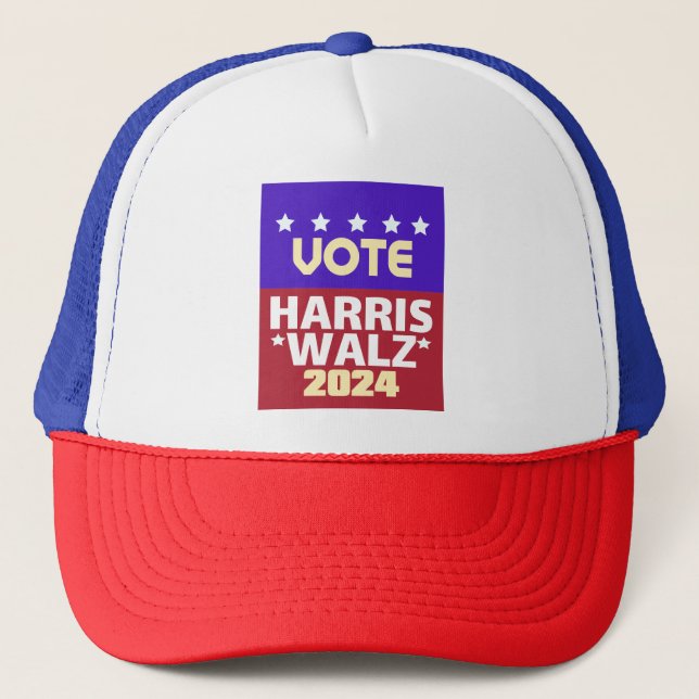 Kamala Harris Tim Walz 2024 Trucker Hat (Front)