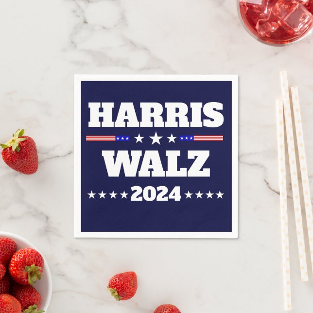 Kamala Harris Tim Walz 2024 US President Campaign Napkin (Insitu)