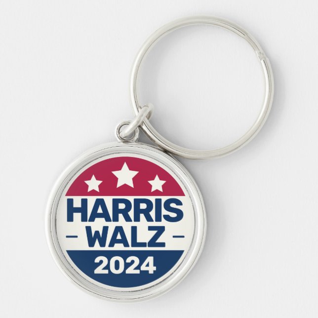 Kamala Harris Tim Walz campaign 2024 Presidetial Key Ring (Front)