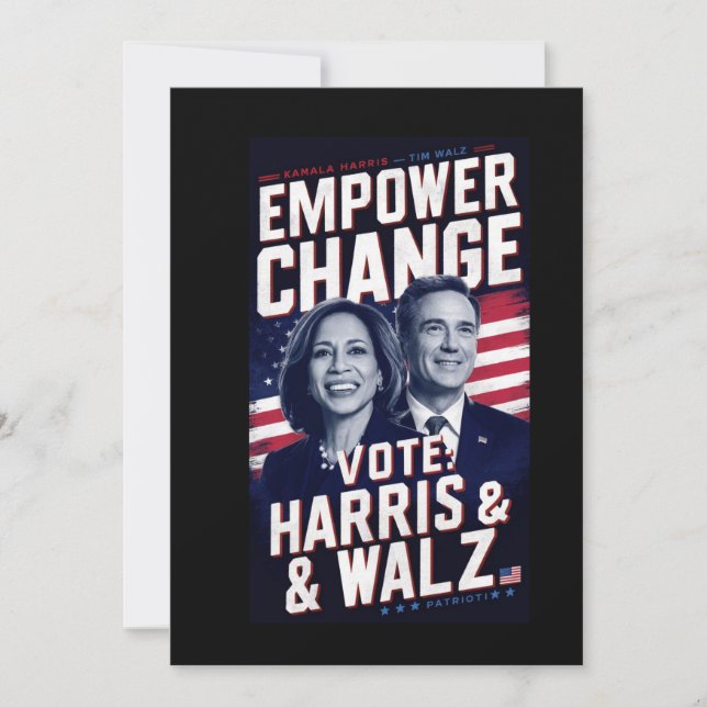 Kamala Harris & Tim Walz Invitation (Front)