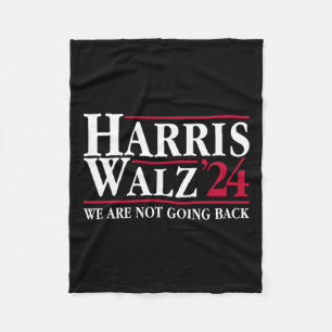 Kamala Harris Tim Walz Vp We Are Not Going Back! Fleece Blanket