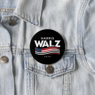 Kamala Harris Tim Walz Waltz 2024 Election 7.5 Cm Round Badge