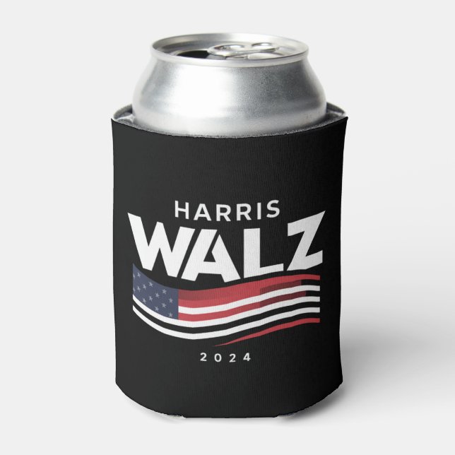 Kamala Harris Tim Walz Waltz 2024 Election Can Cooler (Can Front)