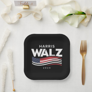 Kamala Harris Tim Walz Waltz 2024 Election Paper Plate