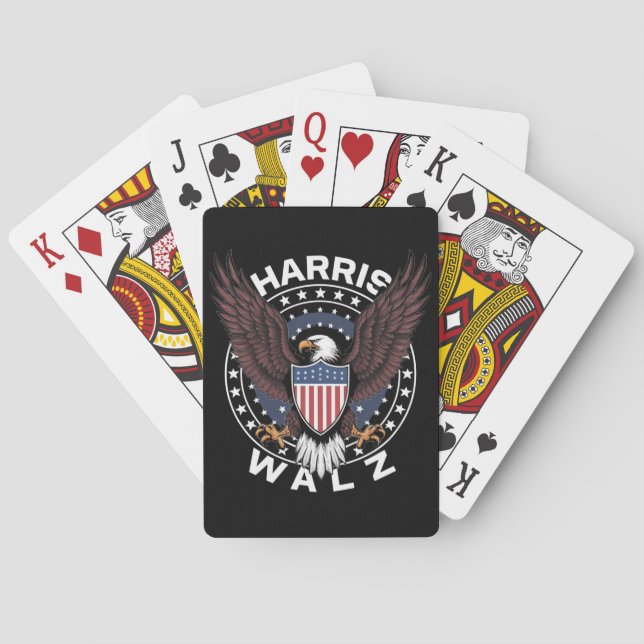 Kamala Harris Tim Walz Waltz 2024 Election Playing Cards (Back)
