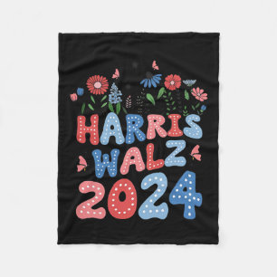 Kamala Harris Tim Walz Waltz  Fleece Blanket