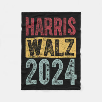 Kamala Harris Tim Walz Waltz Harris Walz Waltz 202 Fleece Blanket