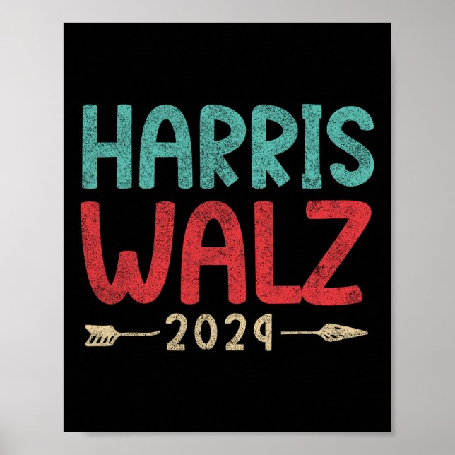 Kamala Harris Tim Walz Waltz Harris Walz Waltz 202 Poster (Front)