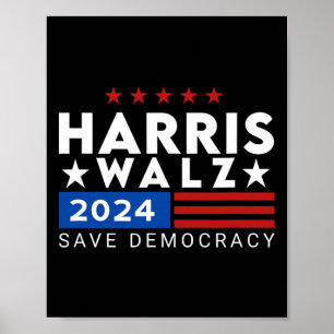 Kamala Harris Tim WAlzheimer V.p Vice President 47 Poster