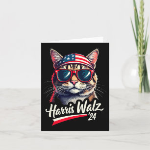Kamala Harris Tim Wheimer Cute Cat President Funny Card