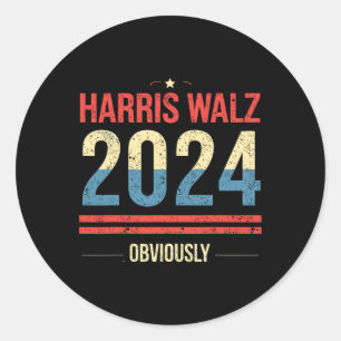 Kamala Harris Tim Wheimer Obviously Apparel Vote B Classic Round Sticker