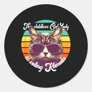 Kamala Harris Tim Wheimer Waltz - Childless Cat La Classic Round Sticker