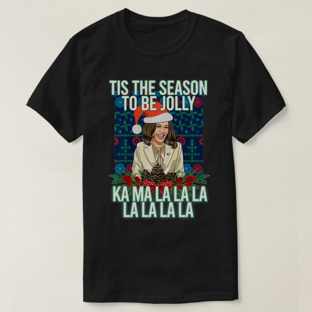 Kamala Harris Ugly Christmas Sweater Funny Tis The (Design Front)