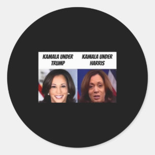 Kamala Harris Under Trump Funny Trump Supporter Classic Round Sticker