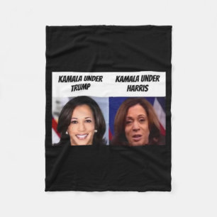 Kamala Harris Under Trump Funny Trump Supporter Fleece Blanket