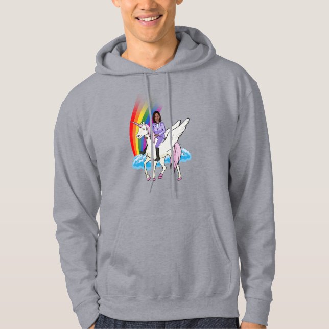KAMALA HARRIS UNICORN AND RAINBOW HOODIE (Front)