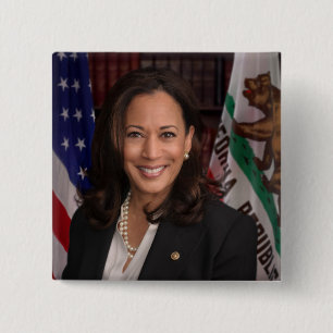 Kamala Harris US Vice President, Biden 2024 15 Cm Square Badge