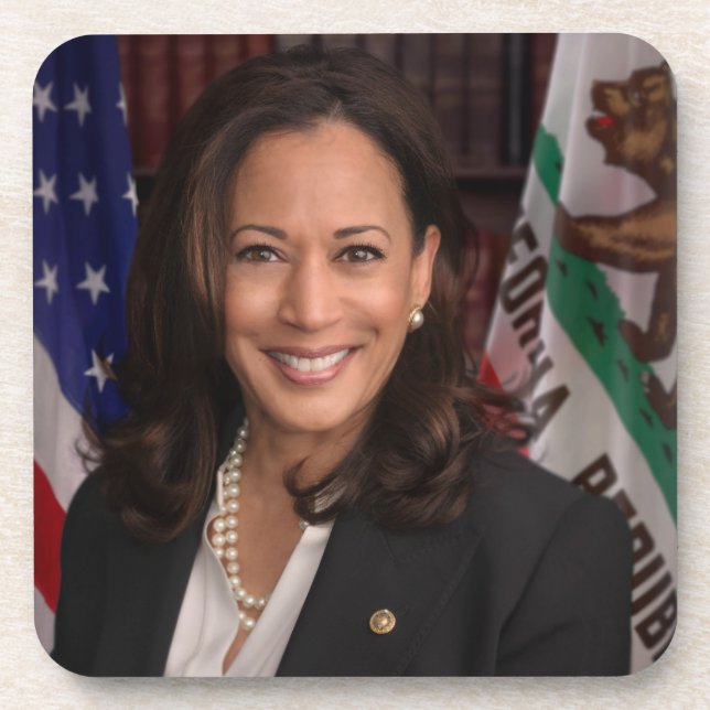 Kamala Harris US Vice President, Biden 2024 Coaster (Front)