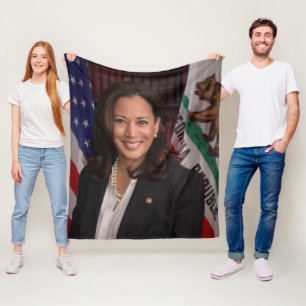 Kamala Harris US Vice President, Biden 2024 Fleece Blanket