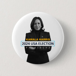 Kamala Harris USA 2024 Election President 6 Cm Round Badge