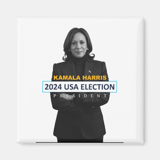 Kamala Harris USA 2024 Election President Magnet (Front)