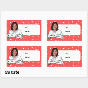 Kamala Harris Valentine's Day Rectangular Sticker