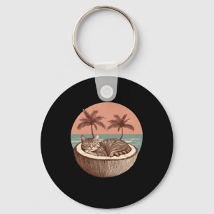 Kamala Harris Vintage Cat Lady Coconut Tree Vote E Key Ring