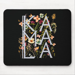 Kamala Harris Vintage Floral Feminine First Female Mouse Pad