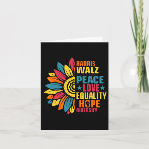Kamala Harris Waltz Peace Love E Hope Diversity  Card