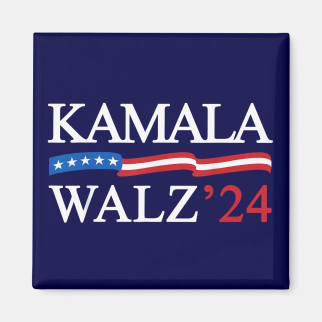 Kamala Harris Walz 2024 Obviously Blue Magnet (Front)