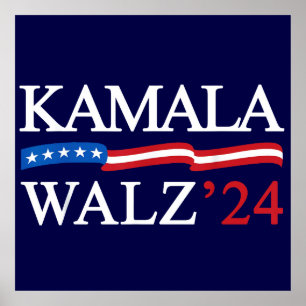 Kamala Harris Walz 2024 Obviously Blue Poster