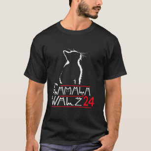 Kamala Harris Walz Cat Lettering Funny Harris Walt T-Shirt