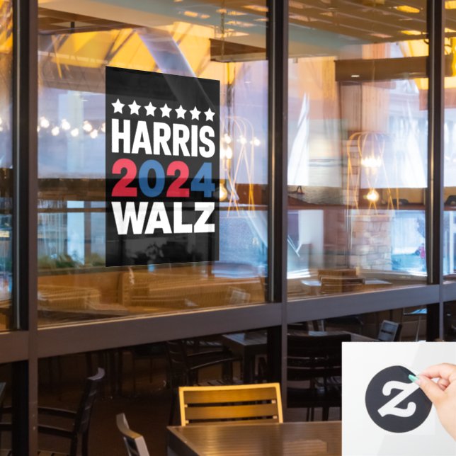 Kamala Harris Walz For President Vice President  (Restaurant Window)