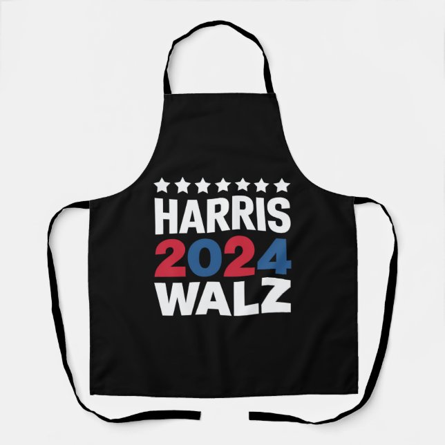 Kamala Harris Walz For President Vice President  Apron (Front)