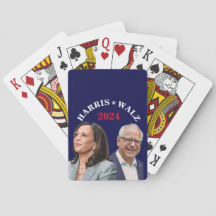 Kamala Harris Walz Photo -  President Vice Photos Playing Cards