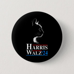 Kamala Harris Wheimer 2024 Cat Funny Vp Vice Presi 6 Cm Round Badge
