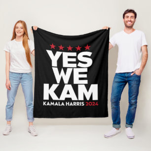 Kamala Harris Yes We Kam for US President 2024  Fleece Blanket