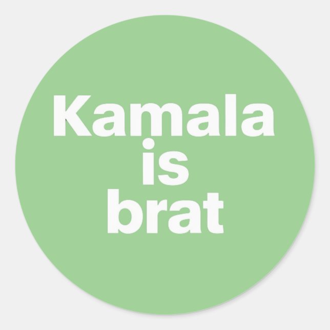 Kamala Is Brat Classic Round Sticker (Front)