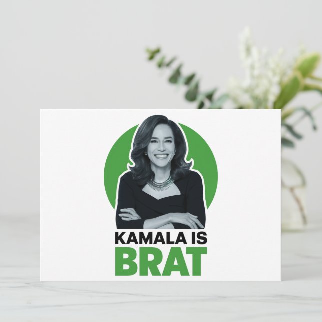 Kamala is Brat Funny Sarcastic  Invitation (Standing Front)